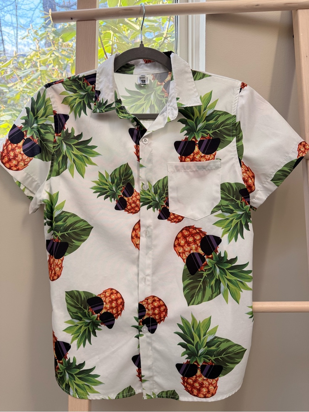 Kids Cool Pineapple Print Short Sleeve Shirt